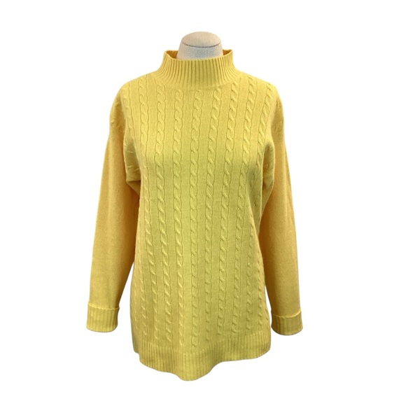 Design Assets Sweater Cable Knit Lambswool  Hong Kong Yellow - Picture 9 of 9